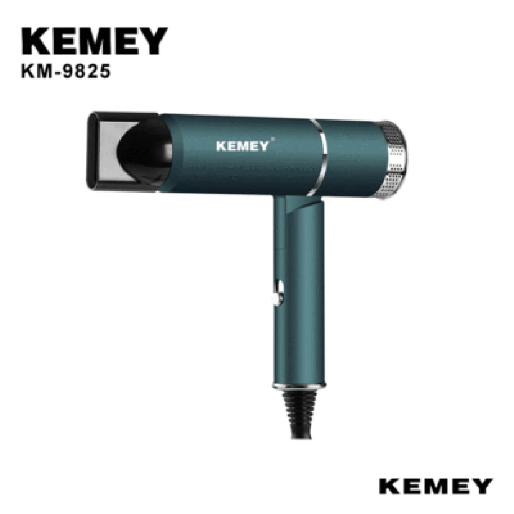 Kemei KM-9825 Foldable T-shaped Body, Lightweight, One-button Gear Adjustment, Hair Dryer, Cold and Hot Air, Negative Ion Care
Kemei KM-9825 Foldable T-shaped Body, Lightweight, One-button Gear Adjustment, Hair Dryer, Cold and Hot Air, Negative Ion Care