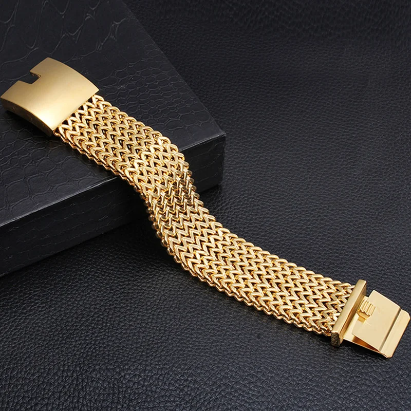 Never Fade Gold Color Thick Stainless Steel Bracelet Jewelry Fashion Decoration BMF88
Never Fade Gold Color Thick Stainless Steel Bracelet Jewelry Fashion Decoration BMF88