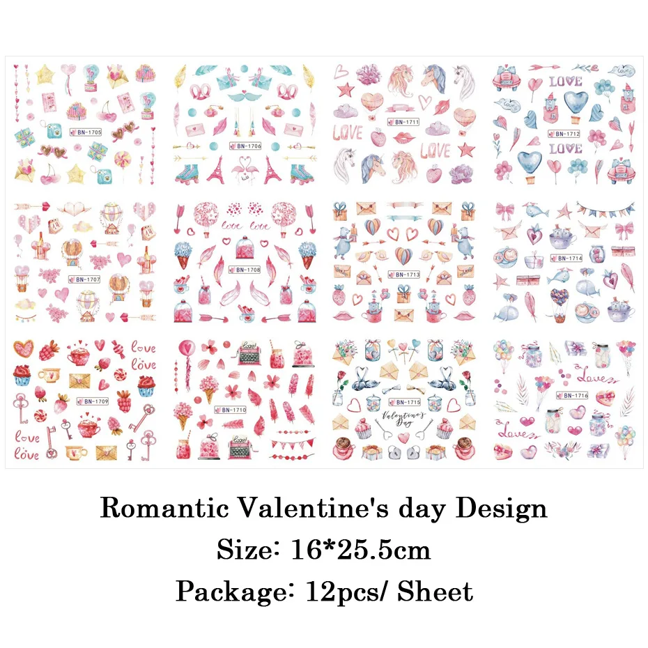 12 Designs Valentine Cute Rainbow Sliders for Nails Watermark Sticker Wings Lovely Nail Art Decorations Manicure Accessories
12 Designs Valentine Cute Rainbow Sliders for Nails Watermark Sticker Wings Lovely Nail Art Decorations Manicure Accessories
