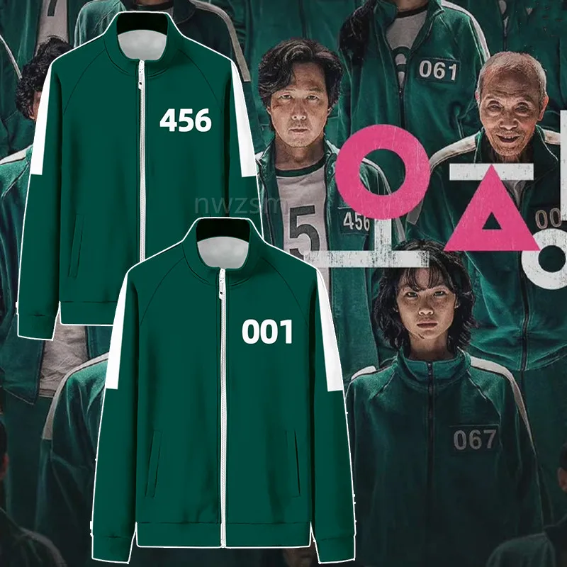 game Squid jacket men's jacket Li Zhengjae same sportswear plus size 456 001 national tide autumn sweater Hoodie Round Six
game Squid jacket men's jacket Li Zhengjae same sportswear plus size 456 001 national tide autumn sweater Hoodie Round Six