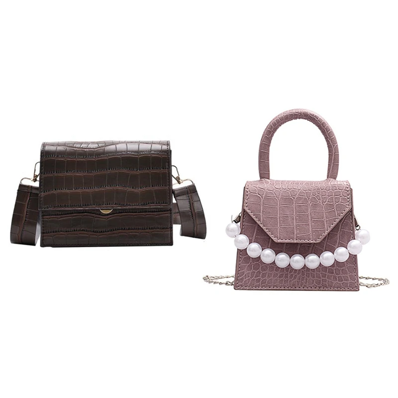 2 шт. сумки: 1 шт. сумки через плечо с каменным узором, коричневые и 1 шт. сумки с жемчужными ручками, супер маленькие дизайнерские сумки через п...
2 шт. сумки: 1 шт. сумки через плечо с каменным узором, коричневые и 1 шт. сумки с жемчужными ручками, супер маленькие дизайнерские сумки через п...