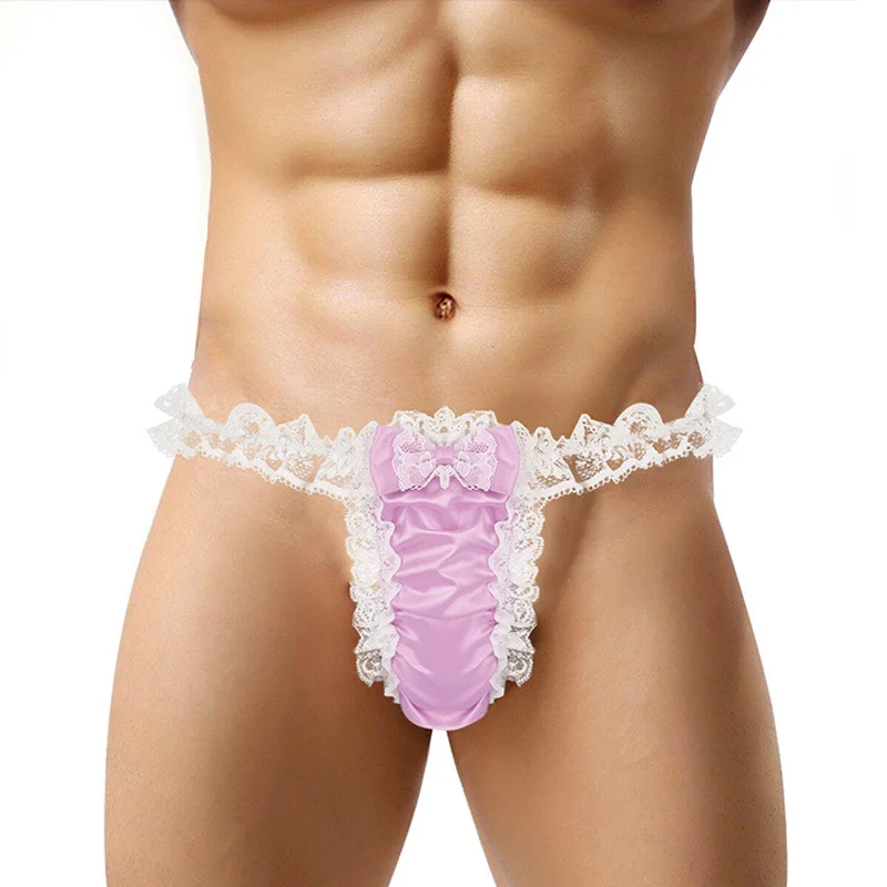 Sexy Men Briefs Ruffle Frilly Satin Sissy Panties Gay Briefs Underwear Bowknot Man Thongs and G Strings Panties Cueca Masculina
Sexy Men Briefs Ruffle Frilly Satin Sissy Panties Gay Briefs Underwear Bowknot Man Thongs and G Strings Panties Cueca Masculina