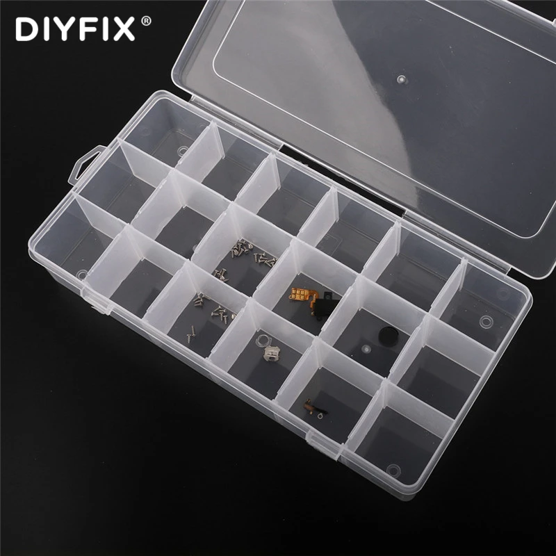 Прозрачная пластиковая коробка DIYFIX для инструментов для ювелирных изделий, небольшой компонент для клемм, электронных винтов, бусин, табле...
Прозрачная пластиковая коробка DIYFIX для инструментов для ювелирных изделий, небольшой компонент для клемм, электронных винтов, бусин, табле...