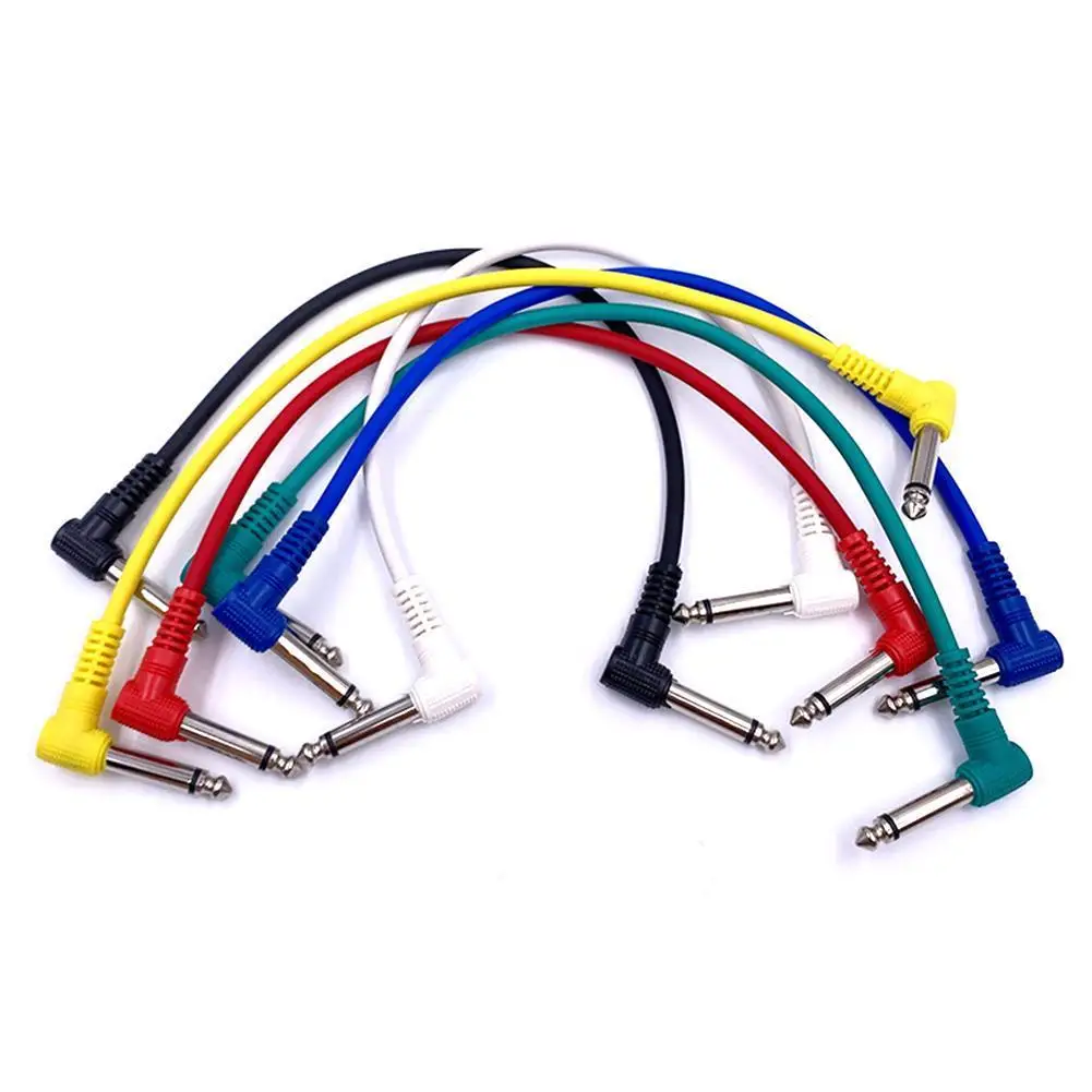 6 Pcs/Set Multi Color Plastic Guitar Patch Cables 6.35 Angled Plug Audio Cables For Effect Pedals
6 Pcs/Set Multi Color Plastic Guitar Patch Cables 6.35 Angled Plug Audio Cables For Effect Pedals