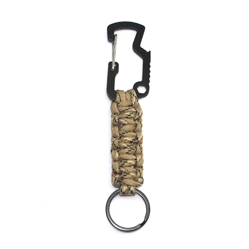 1pcs Climbing Keychain Tactical Outdoor Survival Tool Carabiner Hook Parachute Cord EDC Tool camping equipment
1pcs Climbing Keychain Tactical Outdoor Survival Tool Carabiner Hook Parachute Cord EDC Tool camping equipment