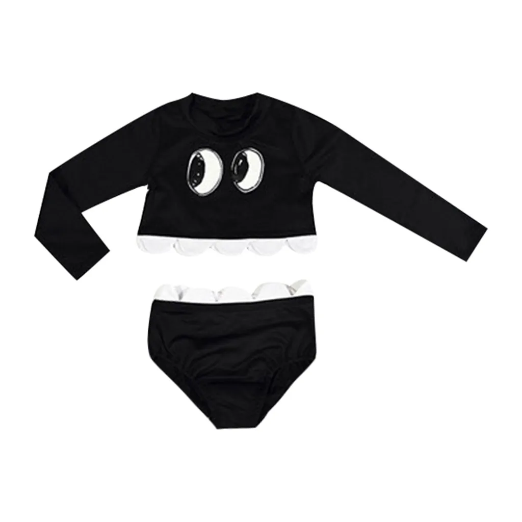 TELOTUNY 2020 Toddler Kid Baby Girls Long Sleeve Cartoon Pool Beach Swimsuits Swimwear Sets Infant Fashion 1-5Y | Детская одежда и