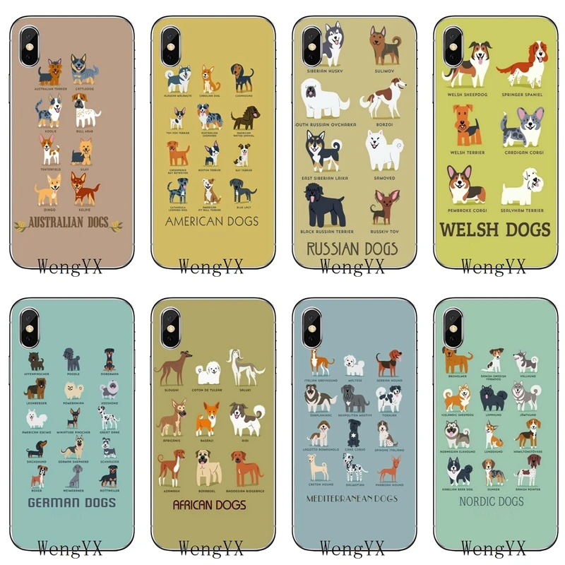 cartoon The World Breeds Cute Dog cover case For Samsung Galaxy S10e Lite S9 S8 S7 S6 edge Plus S5 S4 S3 Note 10 9 8 5 4 mini | Мобильные