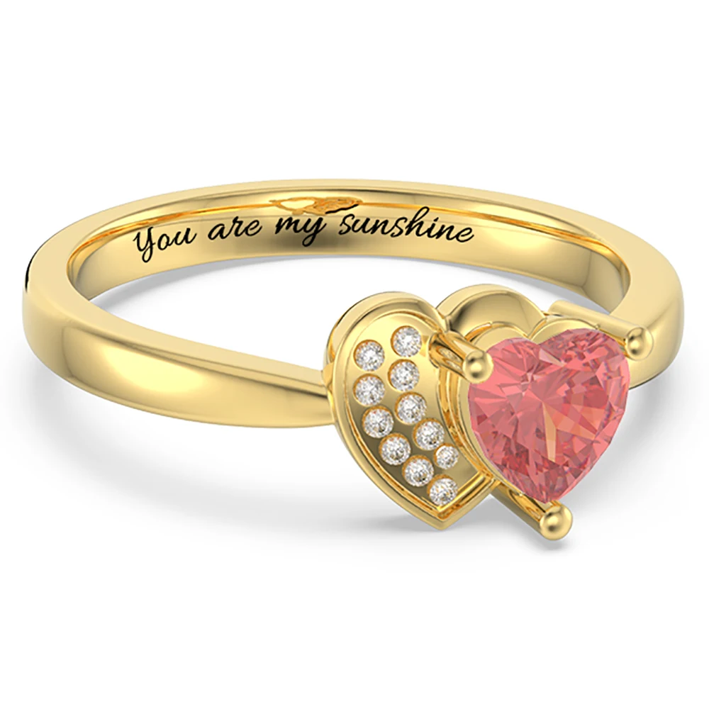 Sweey Dropshipping Personalized Heart in Heart Promise Ring with Birthstone Custom Unique Double Heart Ring Best Gift for Friend 
Sweey Dropshipping Personalized Heart in Heart Promise Ring with Birthstone Custom Unique Double Heart Ring Best Gift for Friend