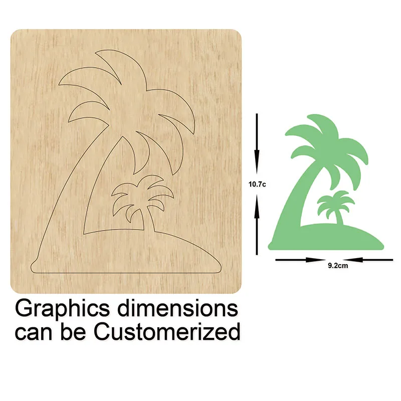 coconut tree cutting dies 2020 die cut & wooden dies Suitable for common die cutting machines on the market 
coconut tree cutting dies 2020 die cut & wooden dies Suitable for common die cutting machines on the market