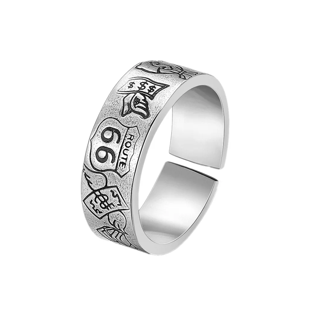 BOCAI New 100% real S925 silver fashion trend Korean version opening No. 66 personalized banknote pattern Man and Woman ring
BOCAI New 100% real S925 silver fashion trend Korean version opening No. 66 personalized banknote pattern Man and Woman ring