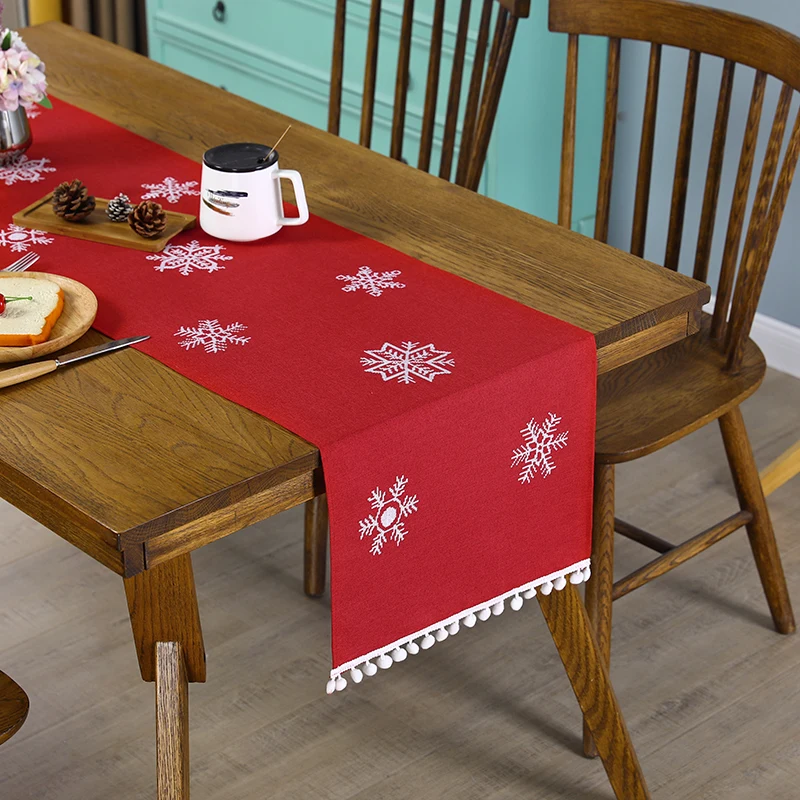 2022 New Christmas Snowflake Rectangular Restaurant Table Runner Home TV Cabinet Shoe Cabinet Cover Cloth Coffee Table Cloth Art 
2022 New Christmas Snowflake Rectangular Restaurant Table Runner Home TV Cabinet Shoe Cabinet Cover Cloth Coffee Table Cloth Art