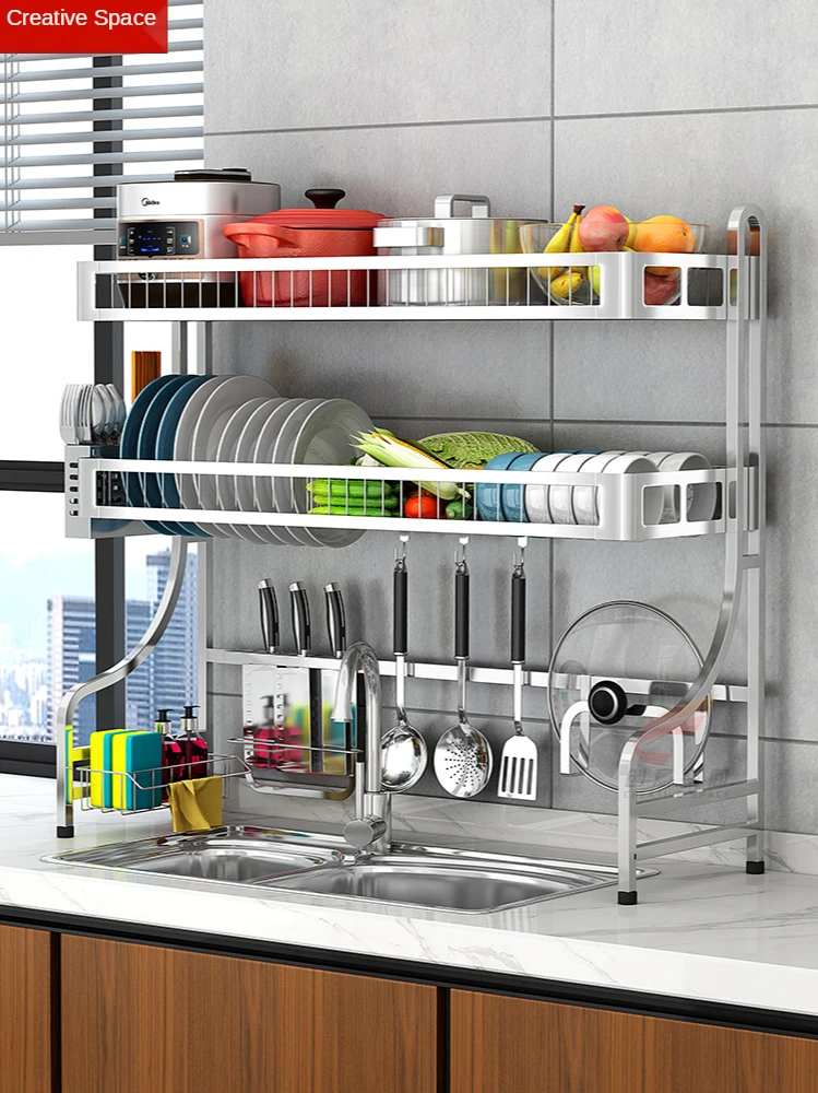 Stainless Steel Sink Dish Rack Draining Rack Kitchen Storage Rack Tableware Draining Rack
Stainless Steel Sink Dish Rack Draining Rack Kitchen Storage Rack Tableware Draining Rack