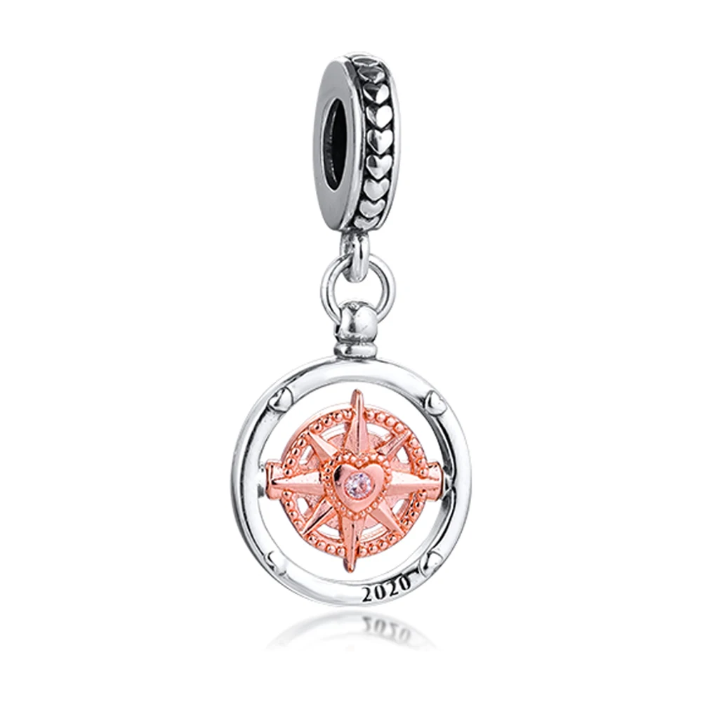 QANDOCCI Fit Pandora браслет 2020 компас амулеты Серебро 925 оригинальные бусины для