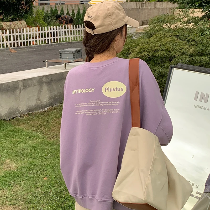 Женские толстовки с капюшоном, Новинка весна-осень, пуловер с круглым вырезом и надписью, свитшот, Женский Повседневный Топ оверсайз, корейс... 
Женские толстовки с капюшоном, Новинка весна-осень, пуловер с круглым вырезом и надписью, свитшот, Женский Повседневный Топ оверсайз, корейс...