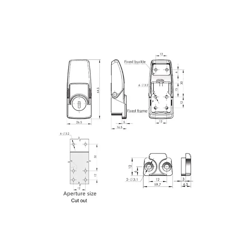 Cabinet Black Coated Metal Hasp Latch DK604 Security Toggle Lock With Two Keys
Cabinet Black Coated Metal Hasp Latch DK604 Security Toggle Lock With Two Keys