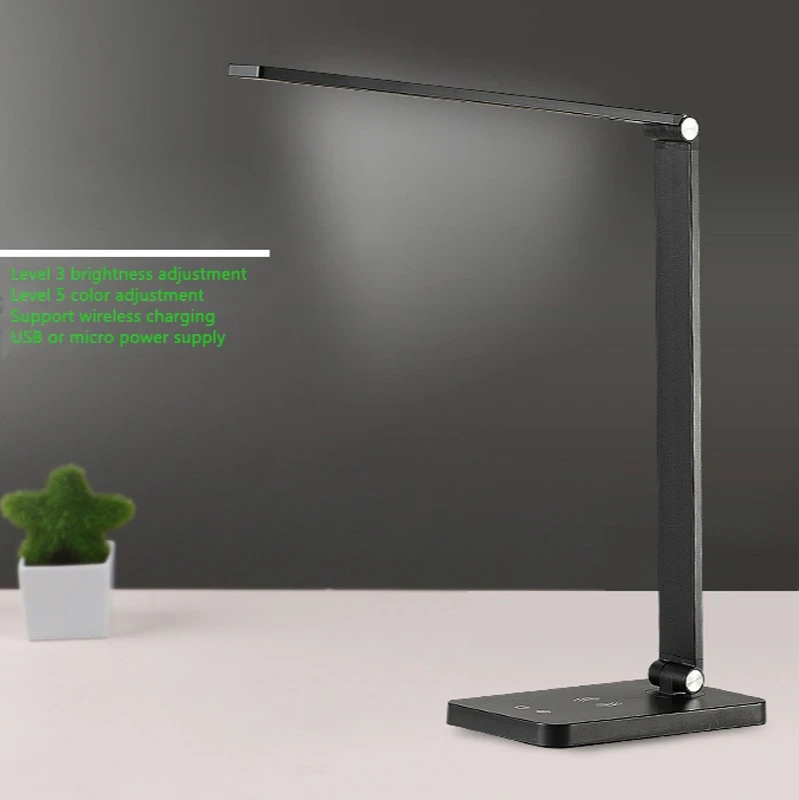 2021 LED Table Desk Lamp Adjustable brightness 5 Modes Lighting Eye Protect Read Light QI Wireless Charging table lamp
2021 LED Table Desk Lamp Adjustable brightness 5 Modes Lighting Eye Protect Read Light QI Wireless Charging table lamp