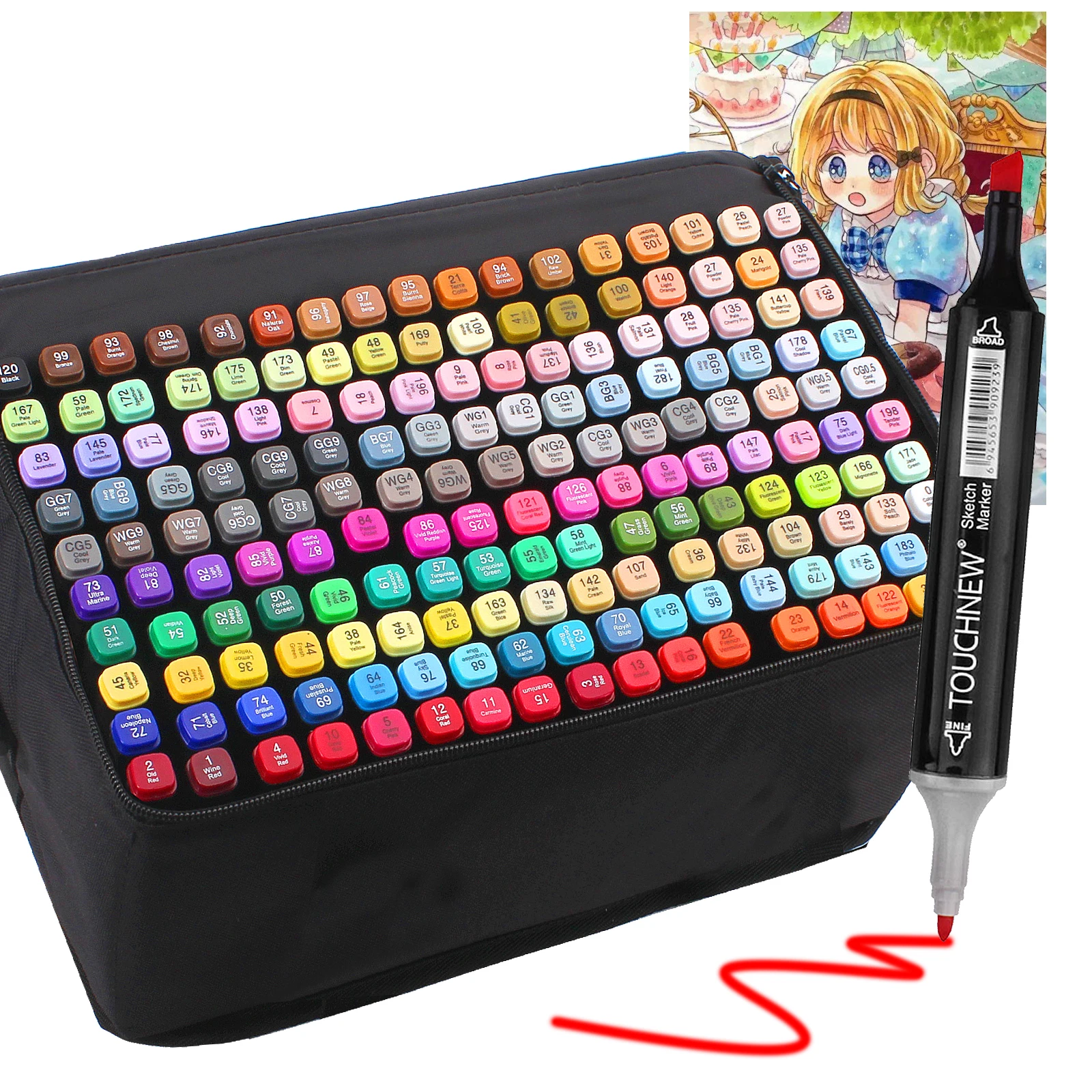 TOUCHNEW40/60/80/168 Colors Drawing Alcohol Art Markers Pen Set for Kids Adult Coloring Book Artist Alcohol Permanent Marker
TOUCHNEW40/60/80/168 Colors Drawing Alcohol Art Markers Pen Set for Kids Adult Coloring Book Artist Alcohol Permanent Marker