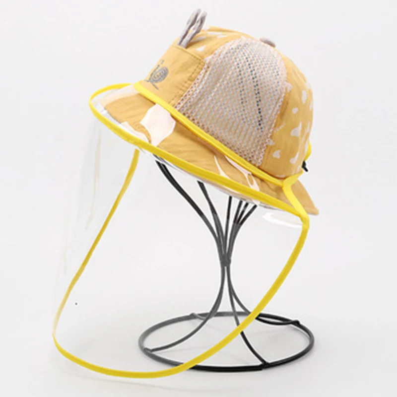New Arriv Dustproof Anti-splash Baby Hat with Protective Clear Face Shield Cartoon UV Protection Sunproof Bucket Hat Cap
New Arriv Dustproof Anti-splash Baby Hat with Protective Clear Face Shield Cartoon UV Protection Sunproof Bucket Hat Cap