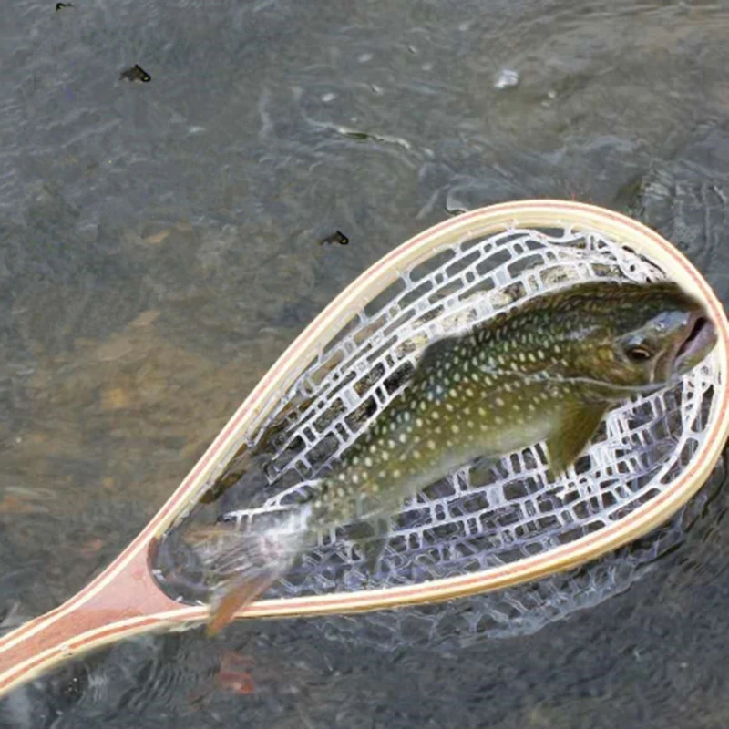 Fishing Net Fly Fly Net Wooden Handle Fly Fishing Hand Dip Net Durable Rubber Material Net to Catch Fish Safely
Fishing Net Fly Fly Net Wooden Handle Fly Fishing Hand Dip Net Durable Rubber Material Net to Catch Fish Safely
