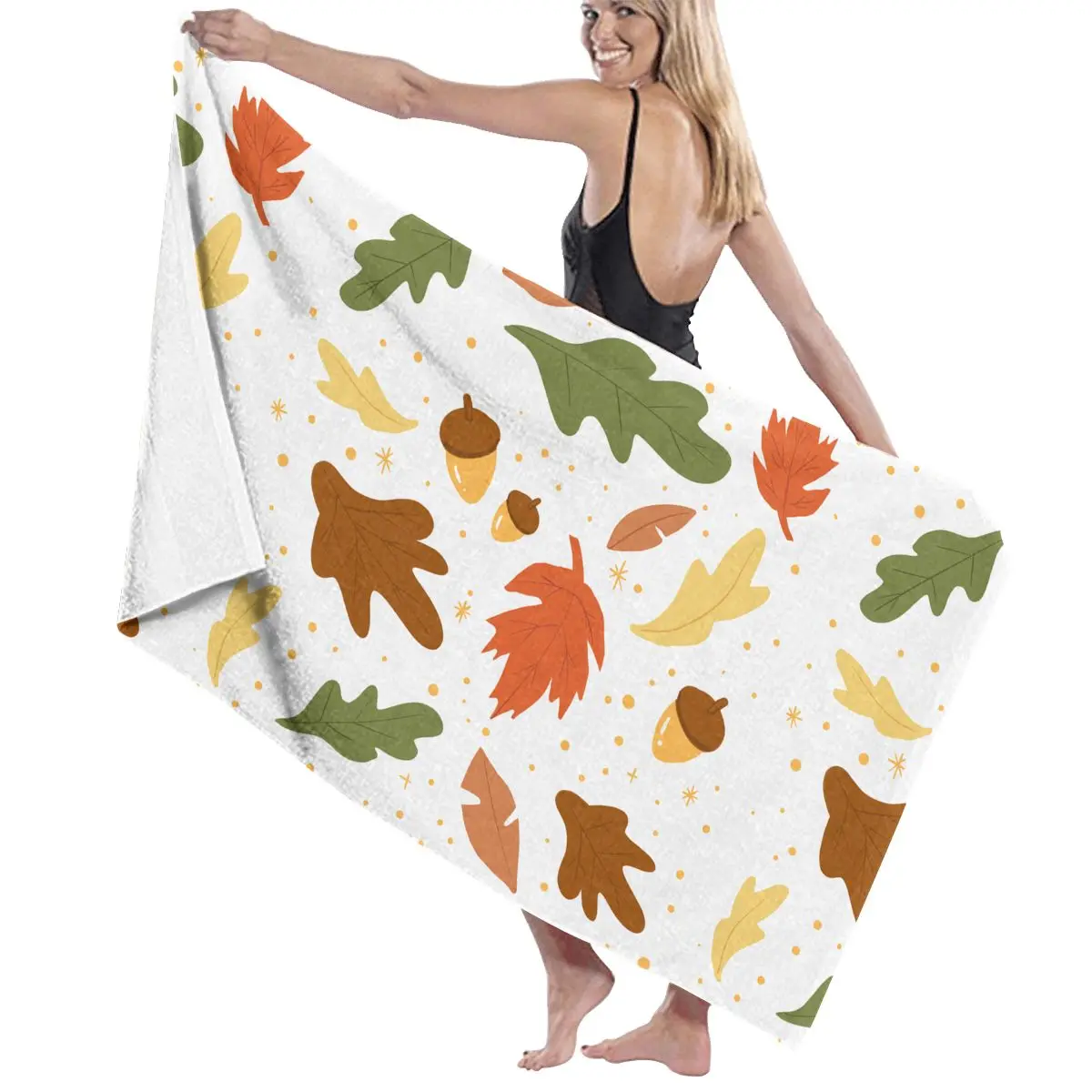 Cute Floral Leaf Pattern Transfer Printing Bath Towel Beach-Towel Machine Washable
Cute Floral Leaf Pattern Transfer Printing Bath Towel Beach-Towel Machine Washable