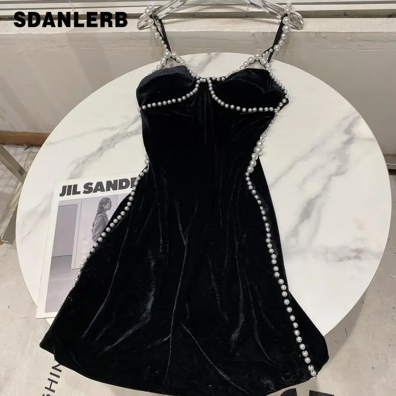 Новинка осени 2021, облегающее платье из плюша на бретелях-спагетти с жемчужинами, женское черное вечерние ное праздничное платье средней дли...
Новинка осени 2021, облегающее платье из плюша на бретелях-спагетти с жемчужинами, женское черное вечерние ное праздничное платье средней дли...