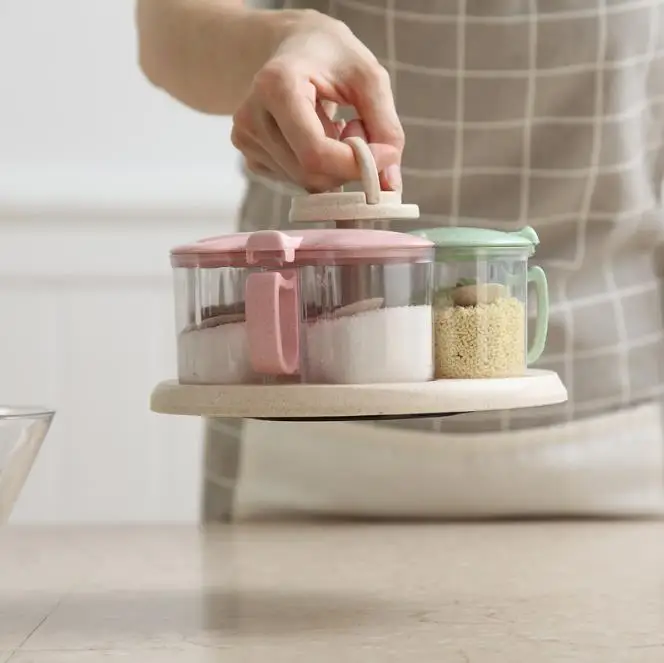 Kitchen Jars For Spices Rotating Glass Cruet Seasoning Jar Set BBQ Pepper Salt Shakers Paprika Bottle Kitchen Storage Rack Jar
Kitchen Jars For Spices Rotating Glass Cruet Seasoning Jar Set BBQ Pepper Salt Shakers Paprika Bottle Kitchen Storage Rack Jar