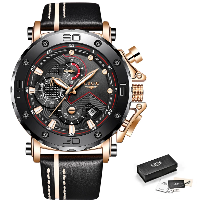 2019LIGE New Fashion Mens Watches Top Brand Luxury Big Dial Military Quartz Watch Leather Waterproof Sport Chronograph Watch Men
2019LIGE New Fashion Mens Watches Top Brand Luxury Big Dial Military Quartz Watch Leather Waterproof Sport Chronograph Watch Men
