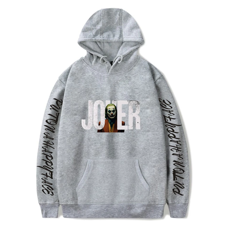 Suitable joker Hoodies Men Women Sweatshirts Fashion casual Hoodie Autumn pullovers Hip Hop joker Hip Hop gray streetwear Tops
Suitable joker Hoodies Men Women Sweatshirts Fashion casual Hoodie Autumn pullovers Hip Hop joker Hip Hop gray streetwear Tops