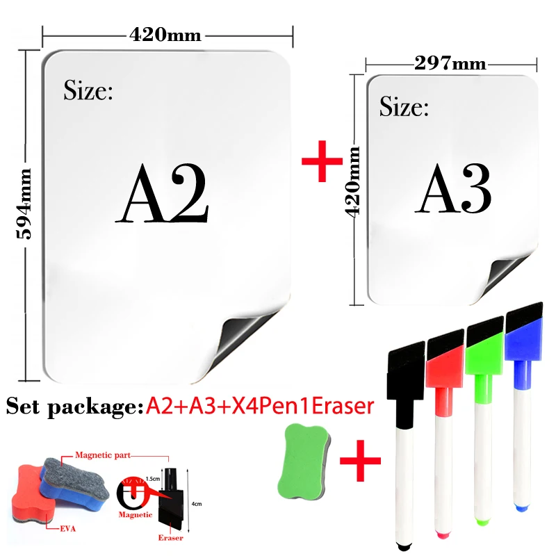 Магнитная доска A3 + A2, детская белая доска для сухого стирания, наклейки на кухонный холодильник, календарь, сообщения, Еженедельный планиро...
Магнитная доска A3 + A2, детская белая доска для сухого стирания, наклейки на кухонный холодильник, календарь, сообщения, Еженедельный планиро...