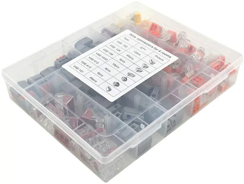 Fast Connector set Mixed Models Universal Compact Wire Wiring Connector Conductor Terminal Block144pcs,
Fast Connector set Mixed Models Universal Compact Wire Wiring Connector Conductor Terminal Block144pcs,