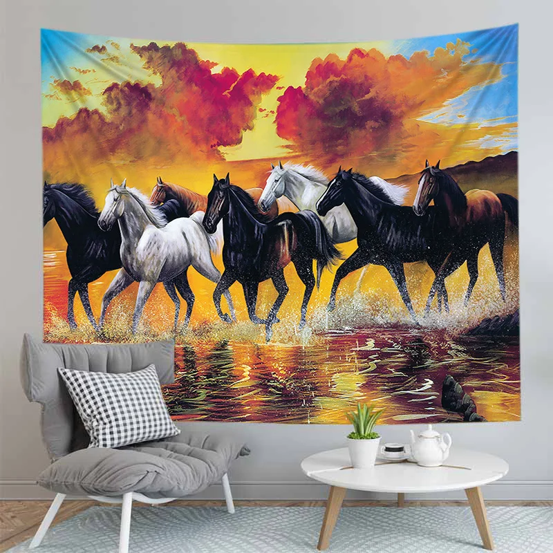 Animal Horse Tapestry Wall Hanging Bohemian Beach Carpet Polyester Blanket Yoga Home Bedroom Steed
Animal Horse Tapestry Wall Hanging Bohemian Beach Carpet Polyester Blanket Yoga Home Bedroom Steed