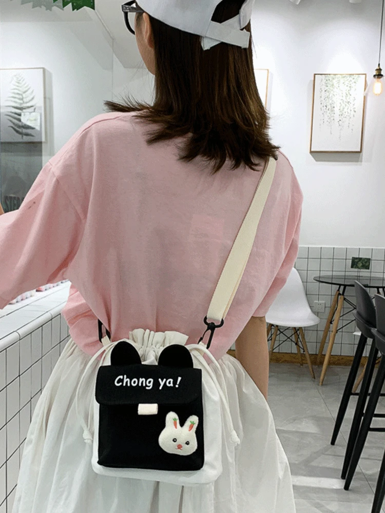 Women's Shoulder Bags Cartoon Cute Rabbit Female Hangbag Casual Fashion Backpack Mobile Phone Card Bag Carry-on Storage Purse
Women's Shoulder Bags Cartoon Cute Rabbit Female Hangbag Casual Fashion Backpack Mobile Phone Card Bag Carry-on Storage Purse