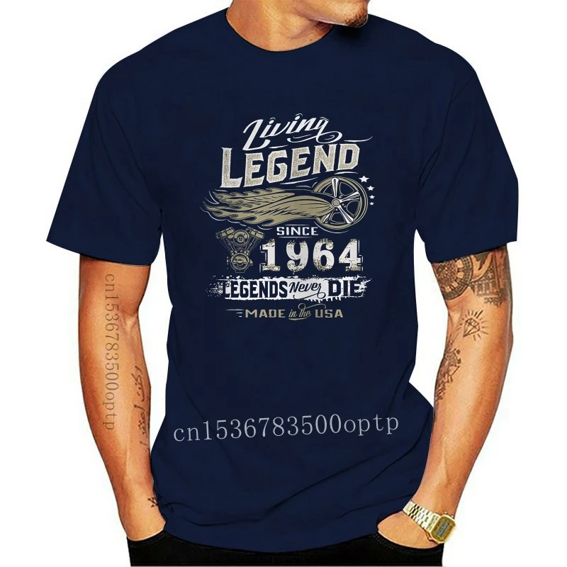 

55Th Birthday Living Legend Gift Shirt Born In 1964 Turning 55 2019 Hot Cotton Summer New Fashion Short Sleeve Harajuku T Shirt