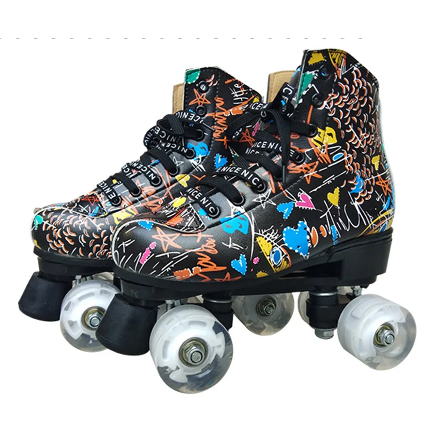 JK Skates Graffiti Microfiber Roller Skates Double Line Skates Women Men Adult Two Line Skating Shoes Patines White PU Wheels
JK Skates Graffiti Microfiber Roller Skates Double Line Skates Women Men Adult Two Line Skating Shoes Patines White PU Wheels