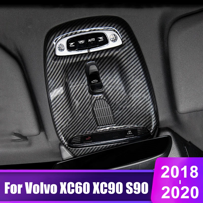 

For Volvo XC60 XC90 S90 2018 2019 2020 ABS Chrome Car Front Dome Reading Light Roof Lamp Decoration Trim Frame Cover Accessories