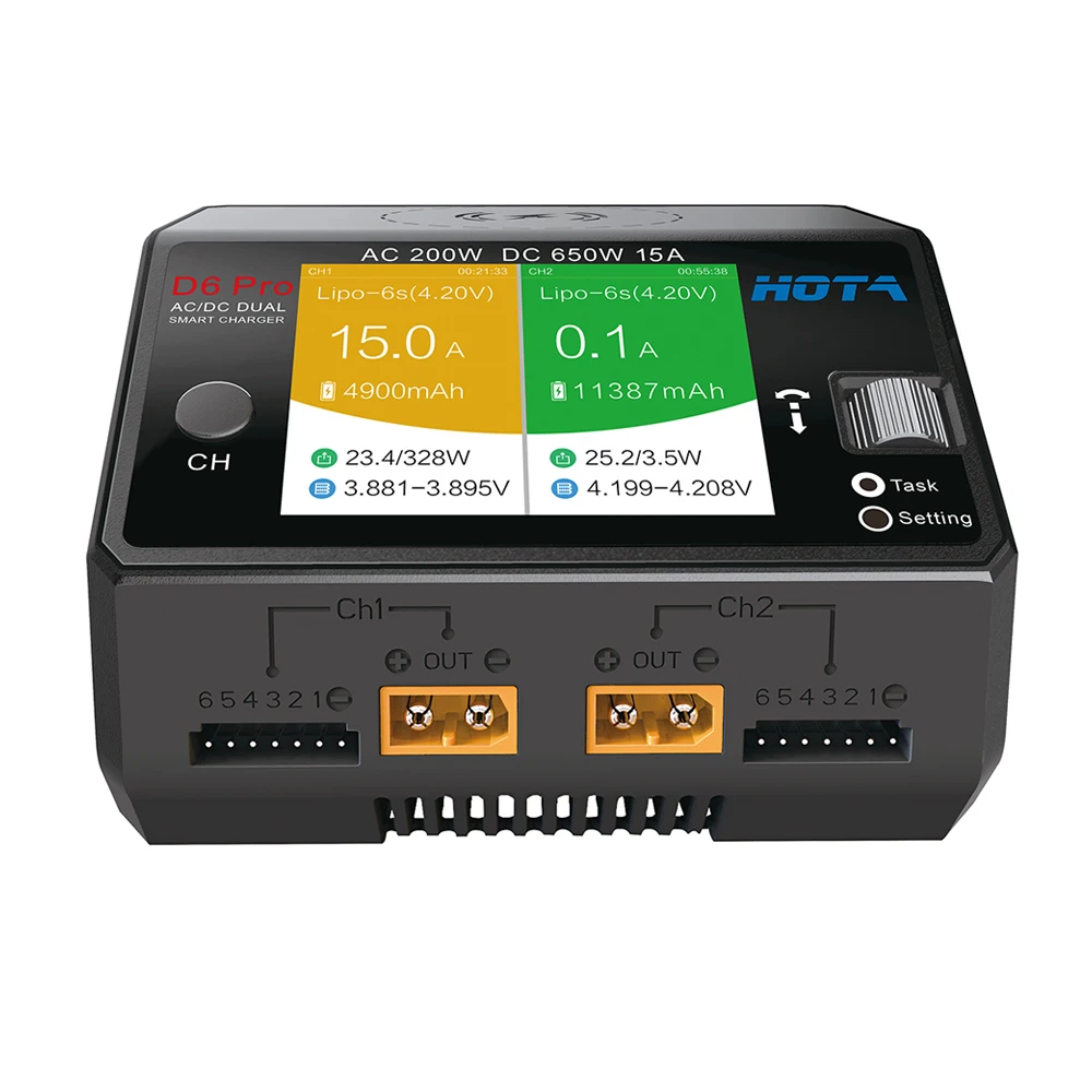 HOTA D6 Dual/Pro умное зарядное устройство AC200W DC650W 15A для Lipo LiIon NiMH батареи с iPhone Samsung