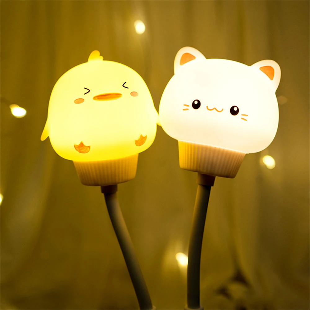 

NEW Cute Bear/Rabbit/Cat/Duck LED Kid Night Light USB With Telecontrol Baby Bedroom Bedside Wall Decor Animal Lamp Children Gift