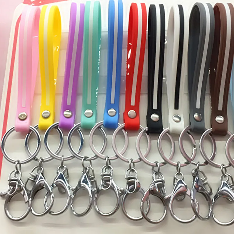 Simplicity Colour Stripe Leather Key Chain PVC Soft Glue Hand Rope Pendant Car Key Rope Accessories Fashion Jewelry Gift
Simplicity Colour Stripe Leather Key Chain PVC Soft Glue Hand Rope Pendant Car Key Rope Accessories Fashion Jewelry Gift