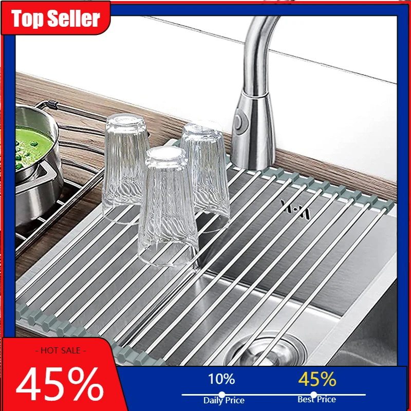 Kitchen Organizer Roll Up Dish Drying Rack Drainer Shelf Foldable Dish Drainer Over Sink Fruit Mat Portable Storage Shelf Holder
Kitchen Organizer Roll Up Dish Drying Rack Drainer Shelf Foldable Dish Drainer Over Sink Fruit Mat Portable Storage Shelf Holder