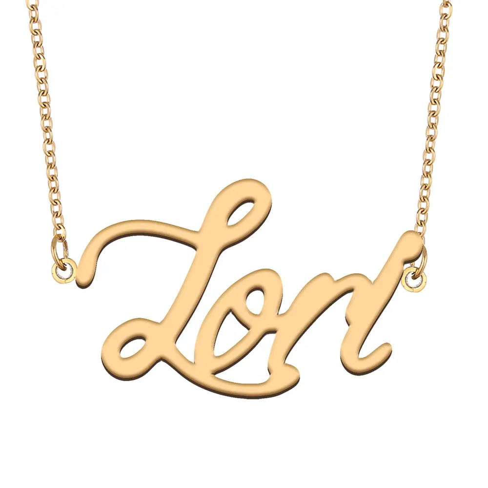 Lori Nameplate Necklace for Women Stainless Steel Jewelry Gold Plated Name Chain Pendant Femme Mothers Girlfriend Gift
Lori Nameplate Necklace for Women Stainless Steel Jewelry Gold Plated Name Chain Pendant Femme Mothers Girlfriend Gift