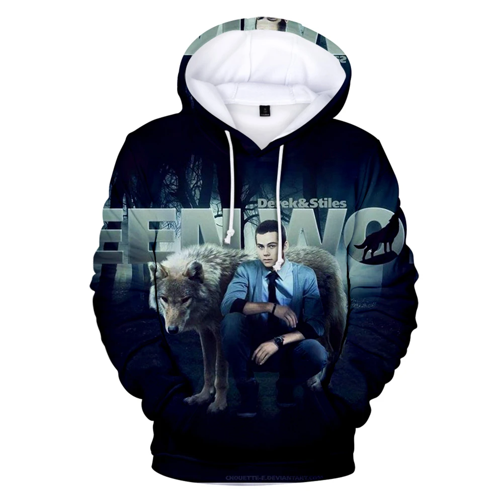 

Classic TV Series TEEN WOLF Men 3D Hoodie Pullovers Printed Sweatshirt Stiles Stilinski Cool Hip Hop Clothes Scott Mccall Kids W