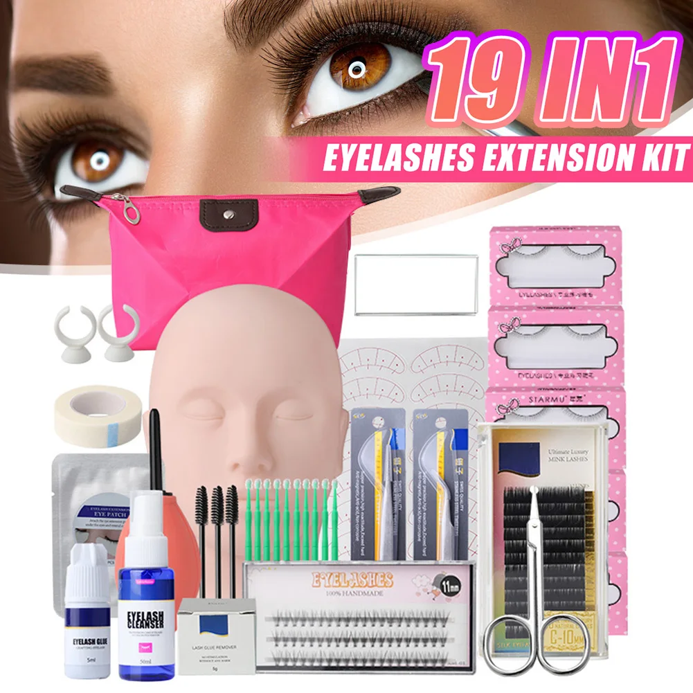 19Pcs/set Eyelash Extension Practice Kit Mannequin Head Grafting Eyelash Tools Storage Bag Set Makeup Practice CIN6 899
19Pcs/set Eyelash Extension Practice Kit Mannequin Head Grafting Eyelash Tools Storage Bag Set Makeup Practice CIN6 899