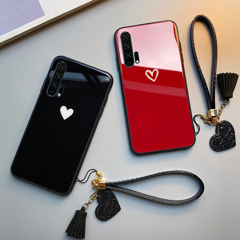 For VIVO Y19 Y17 Y15 Y12 Y5S Case Free strap Red Black Heart Hard Tempered Glass Cover For vivo x30 Pro luxury phone Casing
For VIVO Y19 Y17 Y15 Y12 Y5S Case Free strap Red Black Heart Hard Tempered Glass Cover For vivo x30 Pro luxury phone Casing