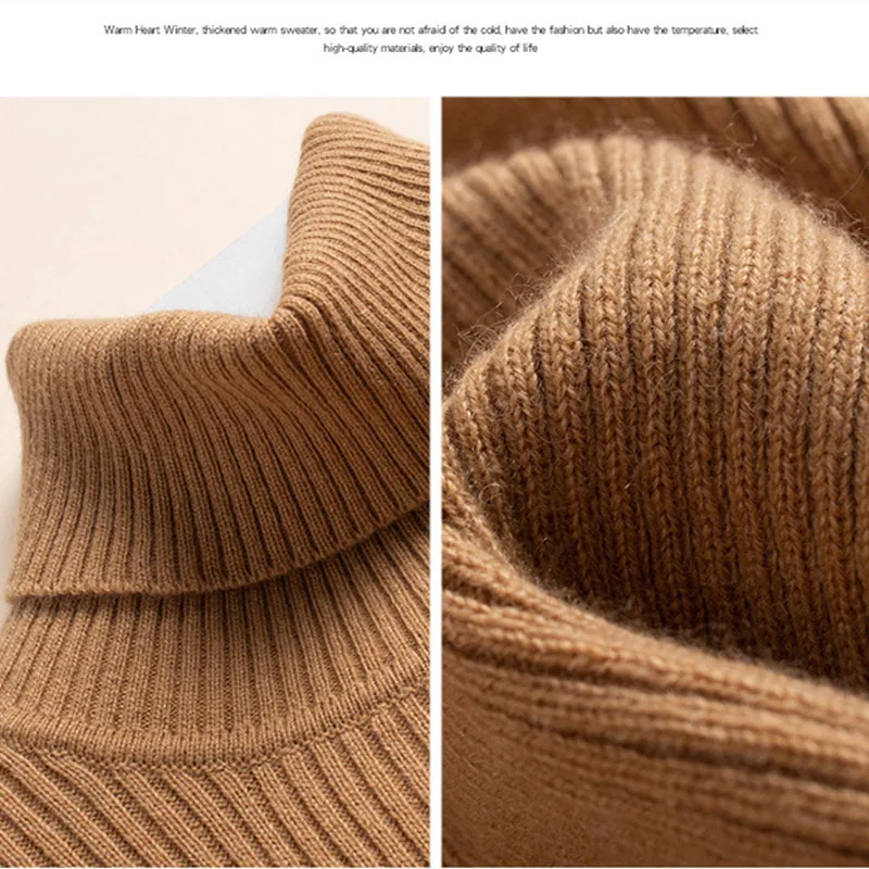 2021 Autumn Winter New Korean High Neck Knitted Sweater Women Solid Color Long-Sleeved Sweaters Pullover Tops Winter Clothes
2021 Autumn Winter New Korean High Neck Knitted Sweater Women Solid Color Long-Sleeved Sweaters Pullover Tops Winter Clothes