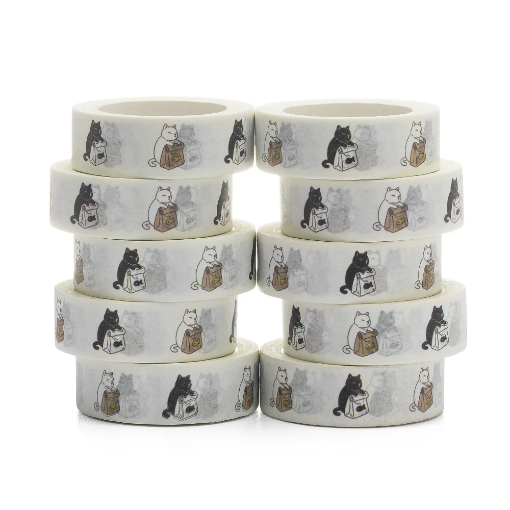 NEW 10pcs/Lot 15mm x 10m Cat Food Icon Kitten Cartoon Washi Tape Scrapbook Paper Masking Adhesive Washi Tape
NEW 10pcs/Lot 15mm x 10m Cat Food Icon Kitten Cartoon Washi Tape Scrapbook Paper Masking Adhesive Washi Tape