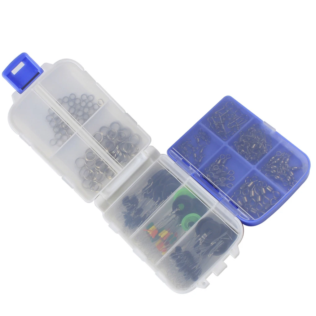 elenxs Fishing Accessories Set Freshwater Saltwater Fishing Tool Swivels Double Loops Space Beans Tackle Box 
elenxs Fishing Accessories Set Freshwater Saltwater Fishing Tool Swivels Double Loops Space Beans Tackle Box