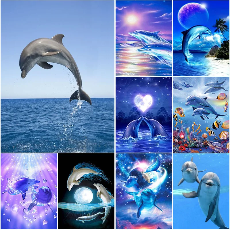 Painting With Diamonds 5d Animal DIY Embroidery Set Dolphin Mosaic Needlework Full Round Drill Rhinestone Modern Art Decorative
Painting With Diamonds 5d Animal DIY Embroidery Set Dolphin Mosaic Needlework Full Round Drill Rhinestone Modern Art Decorative