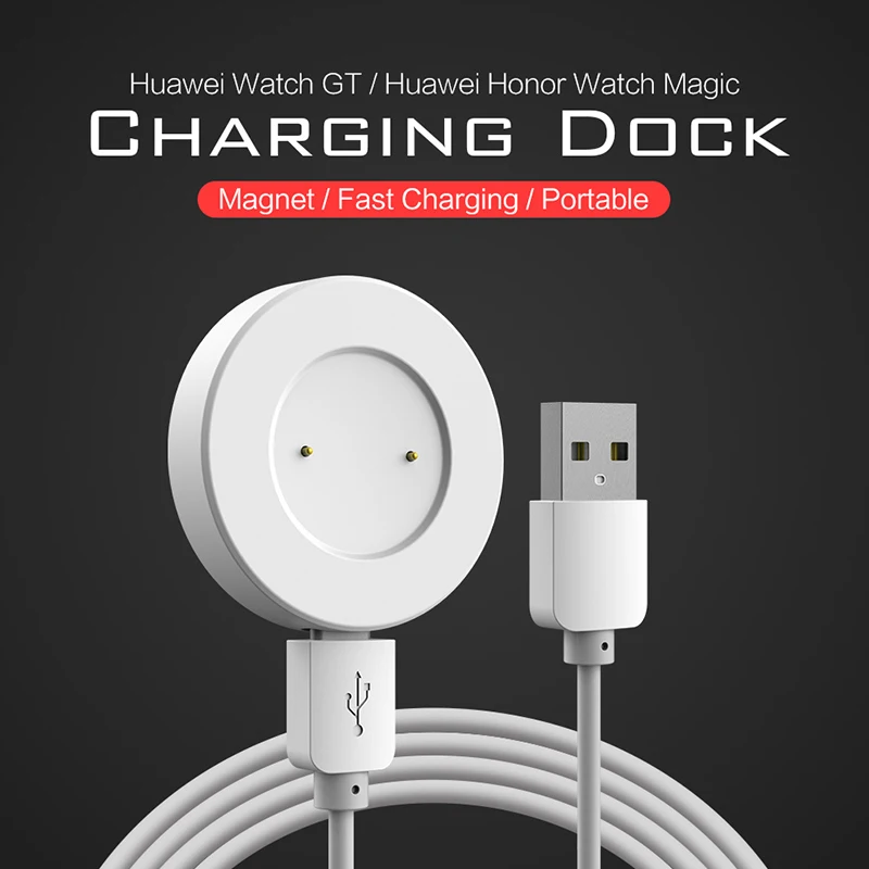 New Smart watch Dock Charger for honor magic 2/Huawei GT GT2 GT2e charger 120cm USB charge cable Magnetic Charging Cradle
New Smart watch Dock Charger for honor magic 2/Huawei GT GT2 GT2e charger 120cm USB charge cable Magnetic Charging Cradle