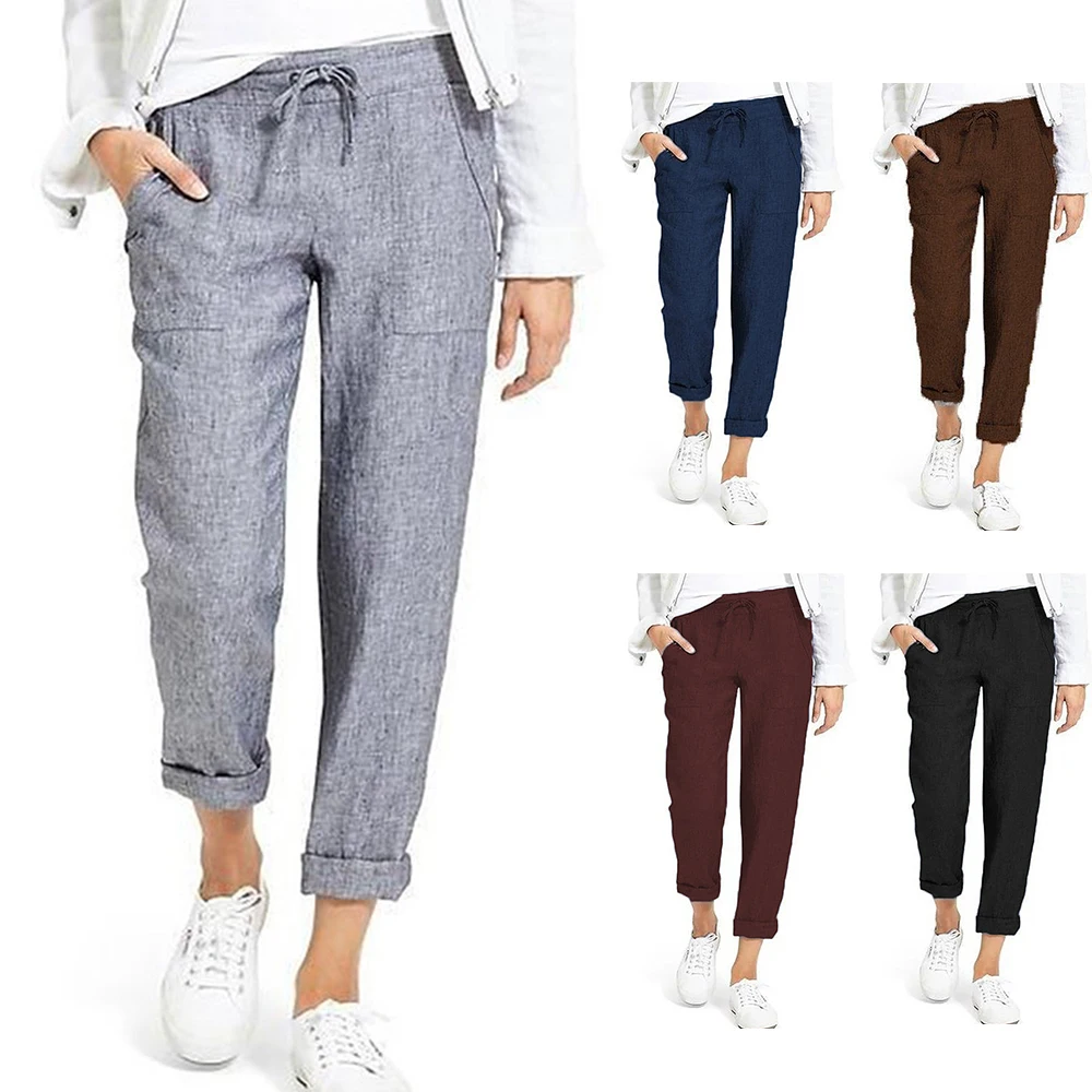 2021 Leisure Fitness Pants Brand Cotton Linen Pants Women Soft Loose Sports Pants Breathable Slim Ankle Length Trousers
2021 Leisure Fitness Pants Brand Cotton Linen Pants Women Soft Loose Sports Pants Breathable Slim Ankle Length Trousers