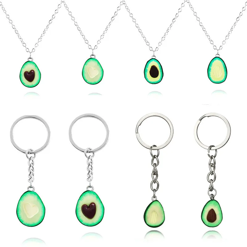 

Cute Avocado Shape Pendant Necklace for Women Girl Fruit Shape Chains Charms Necklace Party Gifts Handmade Avocado Necklace